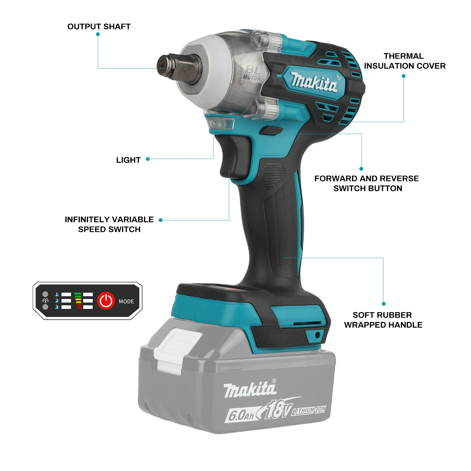เครื่องขันน็อตแบบใช้แบตเตอรี่  - Makita Drill Dtw300 บทวิจารณ์และราคา