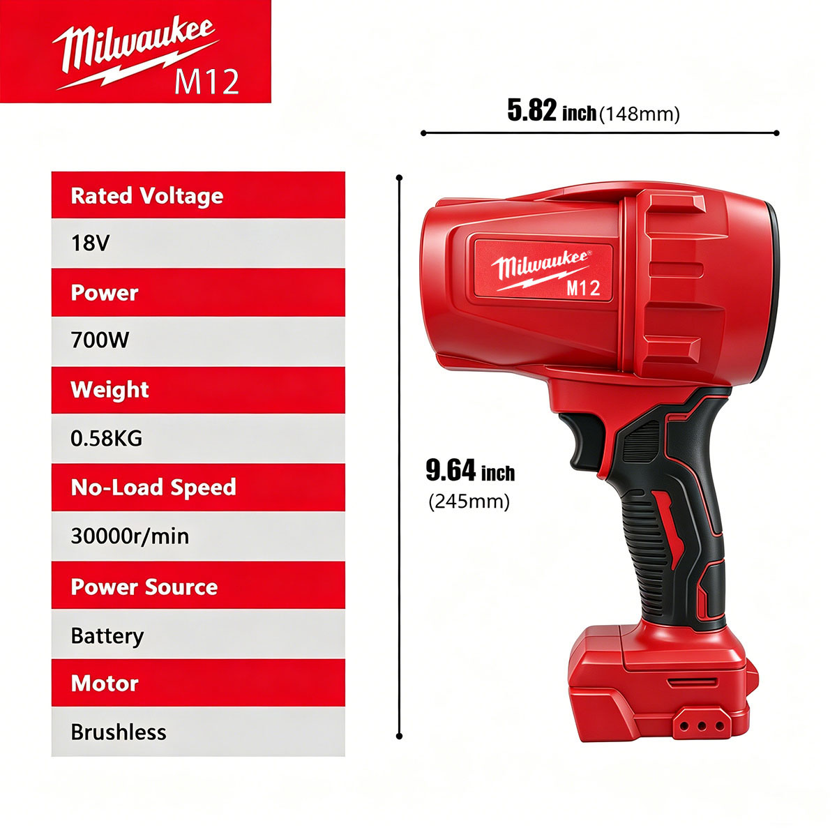 มิลวอกี M12 เครื่องเป่าลมไร้สา - Milwaukee Drill M12 Fuel บทวิจารณ์และราคา
